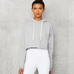 Alo Yoga Limited-Edition Exclusive Cropped Hoodie in Alloy